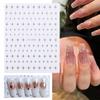Liquid Metal Silver Series Nail Art Sticker Pentagram Moon Quadrangram Sticker Nail Art Comes With Background Nail Sticker