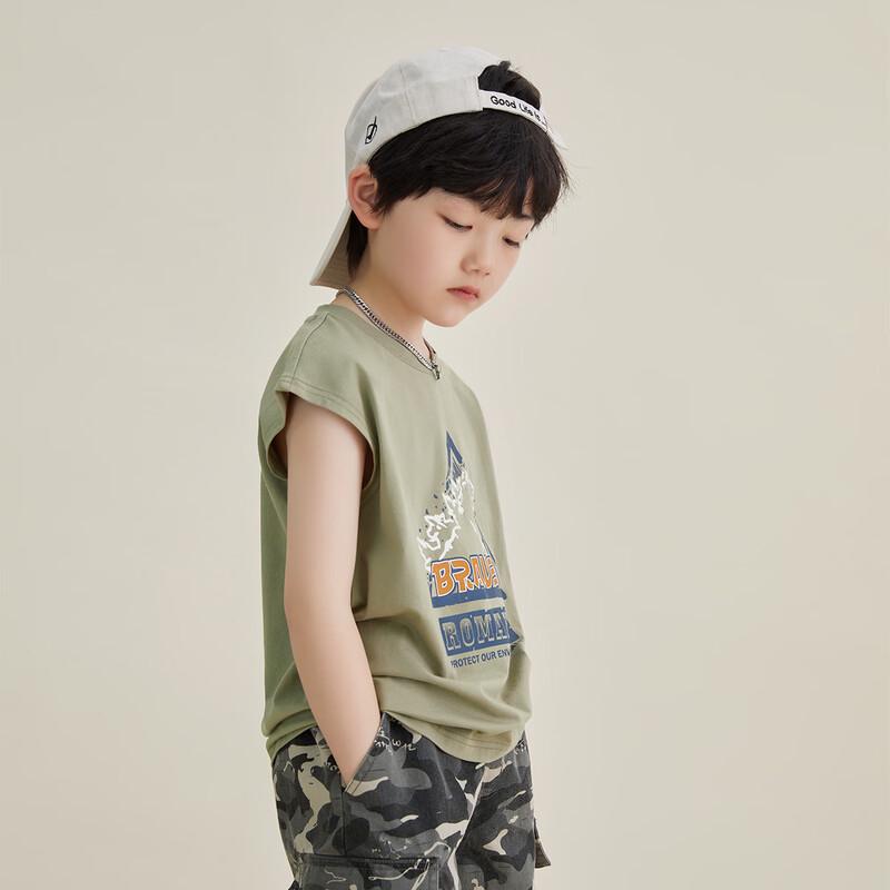 Boys  Monster Print Sleeveless Vest 120