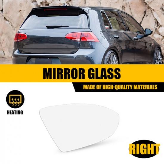 Mirror Glass Heated Backing Plate Left Right For Volkswagen Golf Alltrack 17-19