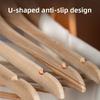 Cypress Wood Clothes Hanger for Women Wide Shoulder Suit Wooden Coat Hook Adult Pants Rack Home Use Original Wood Color