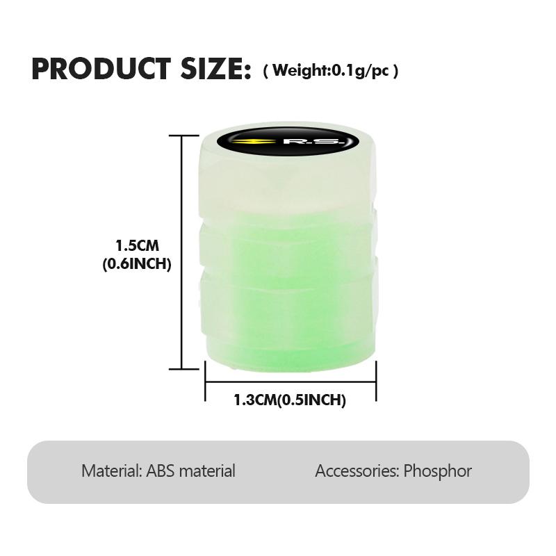 4/6/10pcs Luminous Car Tire Valve Caps Dustproof Tyre Stem Cover For Renault Cupra Ibiza RS Dacia Ateca Altea Arona Tarraco Leon SS7