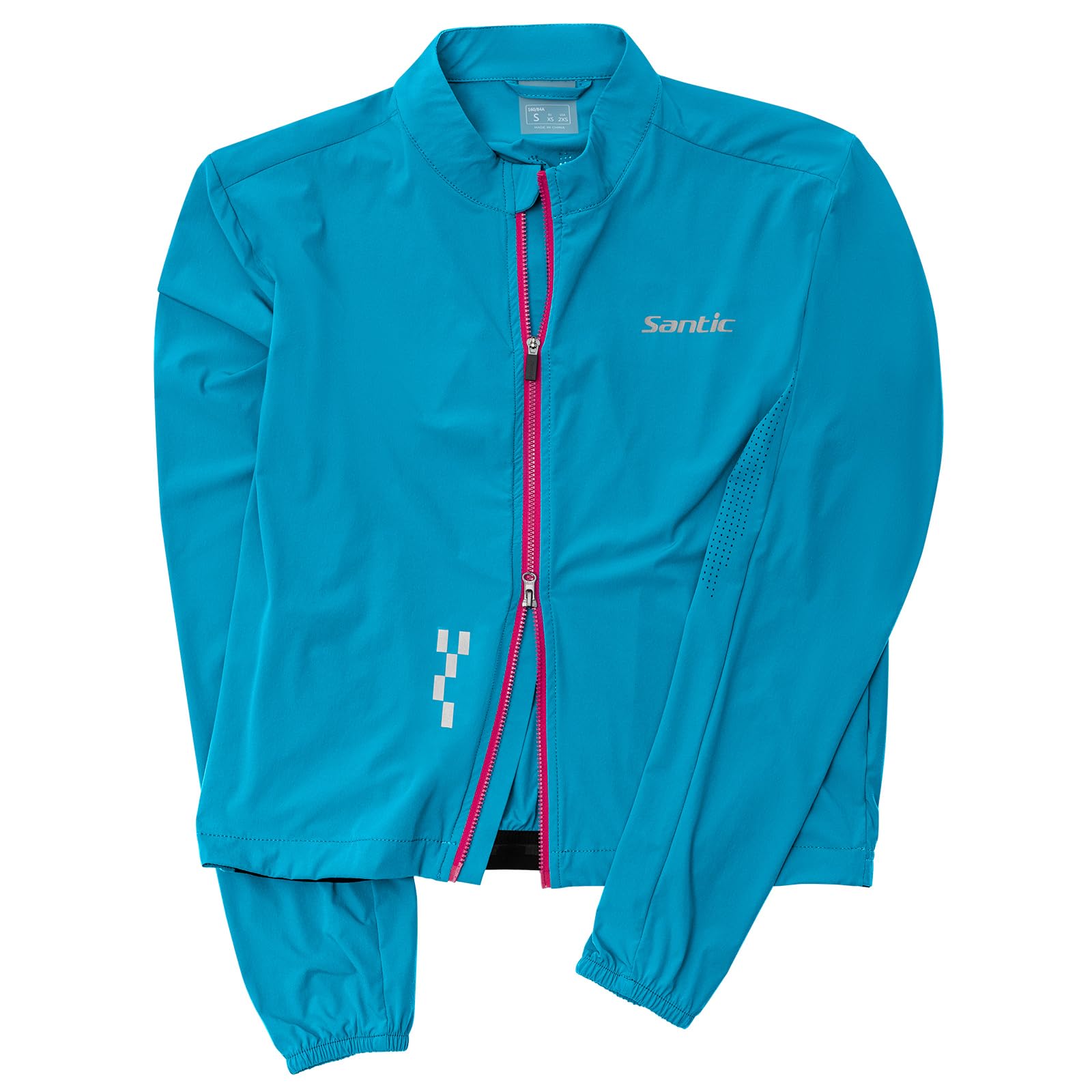 

Santic Long Sleeve Cycling Sun with Foldable for Compact Size M Women s Jersey, Lightweight, Breathable, Protection, Windproof, Pockets, Storage, синий