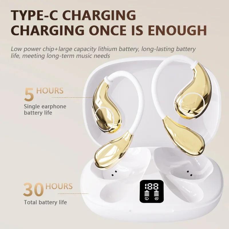 Lenovo TA320 OWS Bluetooth 5.4 Drahtlose Kopfhörer TWS In-Ear 400mAh Akku Überwältigender Surround-Sound Ergonomisch Designte Kopfhörer