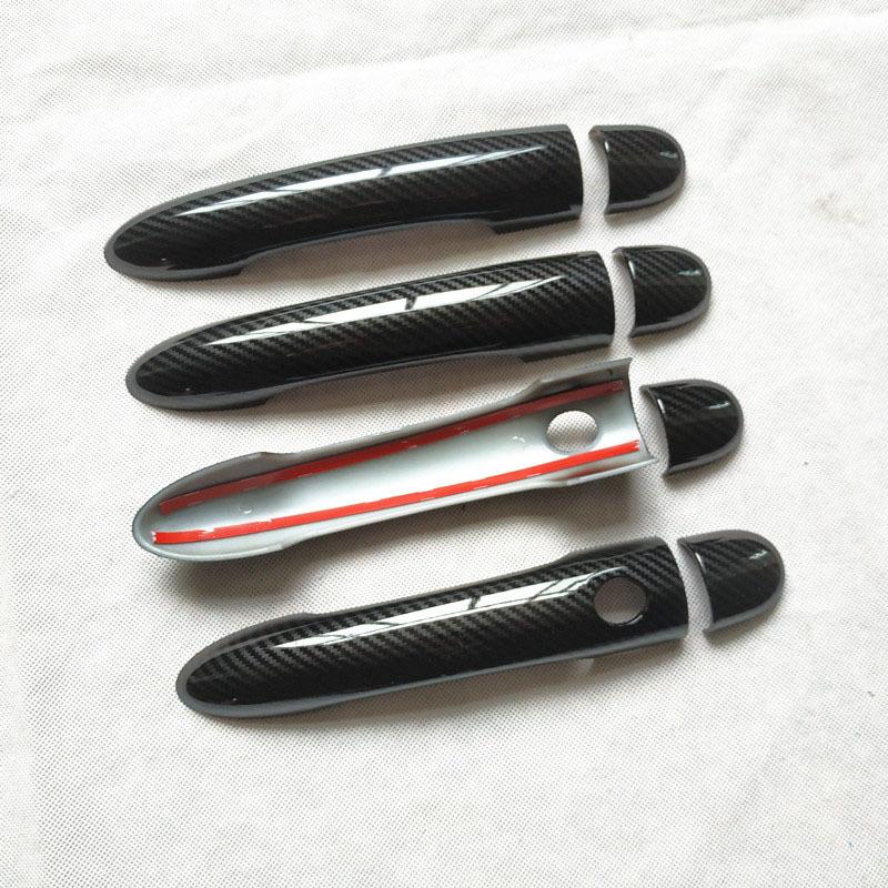 Door Handle Cover Trim Plastic Imitation Carbon Fiber for Renault Scenic 2 Ii MK2 Car Styling Accessories