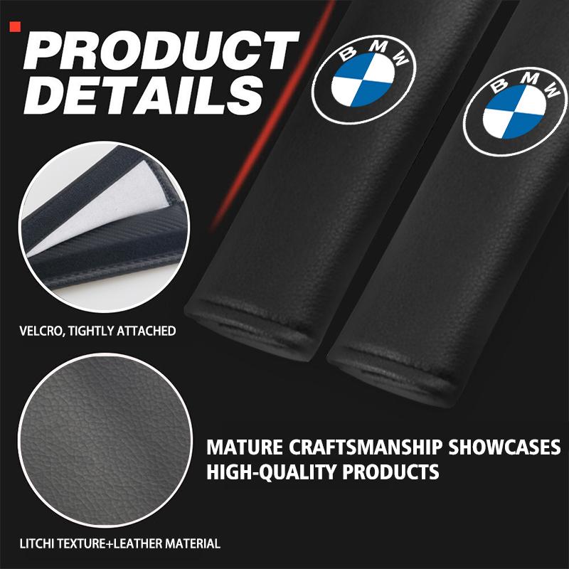 YBSP8 Car Belts Covers Padding Carbon Fiber Belt Shoulder Accessories For BMW E46 E90 E60 F10 E39 F30 E36 E87 E90 E30 E53 F31 E92