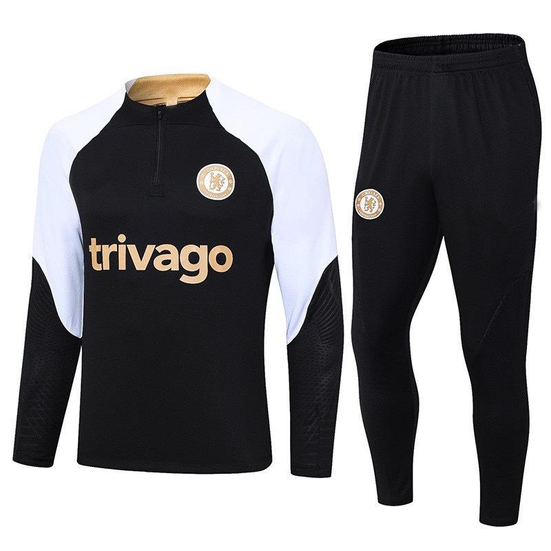 Autumn And Winter Real Madrid Barcelona Arsenal Training Suit Long Sleeve Half Zipper Football Suit Sportswear Adult Suit