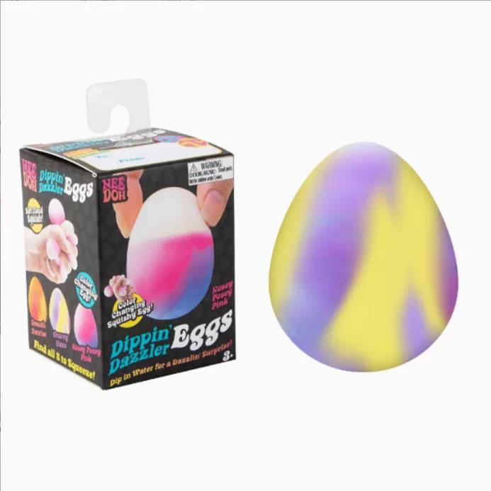 

Nee Doh Dippin Dazzler Egg Water Activated Color Changing Slime Stress Relief Sensory Fidget Squeeze Kids Adults Toy DP2030-
