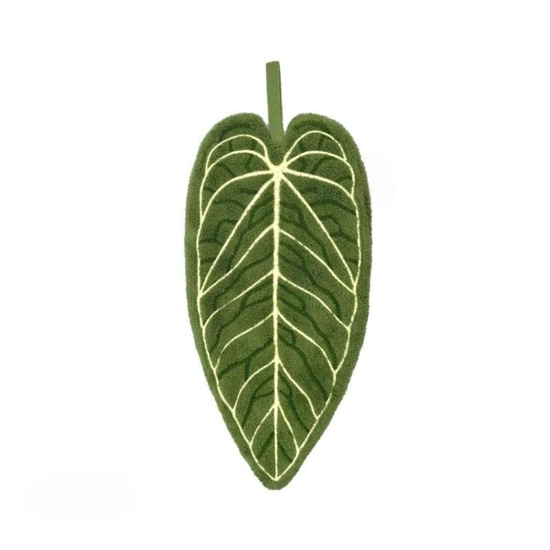 

Soft Fleece Absorbent Hand Towel With Hanging Loop Tropical Leaf Design Hand Cloth For Kitchen Bathroom And Home Decors 1