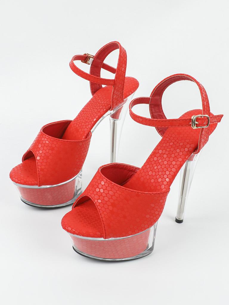 Women's Platform Sandals Super High Heels 15CM Thin Heel Waterproof Table Sandals Crystal Wedding Shoes LFD-190-A15