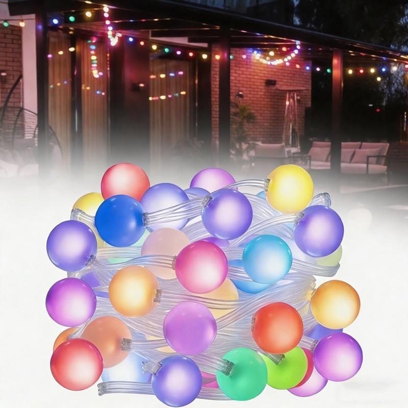 

Smart RGB LED Globe String Lights Color Changing String Fairy Lights APP Bluetooth Remote DIY Scene Modes Garden Party Decor 5M 25LEDs
