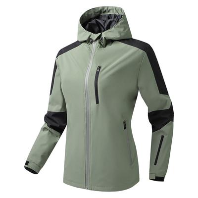 Spring and Autumn Men and Women Windproof Waterproof Travel Outdoor Thin Storm Jacket Leisure Sports Splicing Couple Mountaineering Clothing