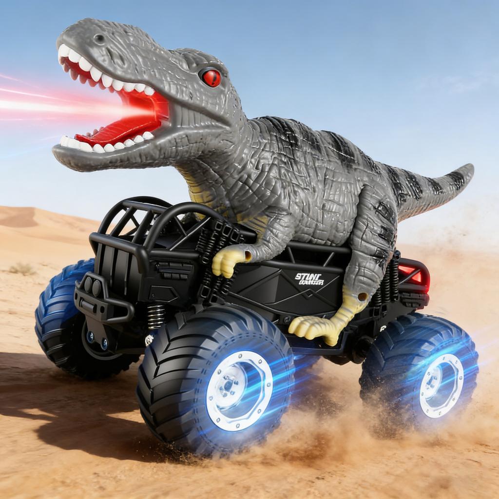 Simulation Dinosaur Remote Control Car Electric Luminous Climbing Off-Road Stunt Car Boy Children'S Toy