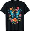 Butterfly With Flowers I Aesthetic Butterfly T-Shirt