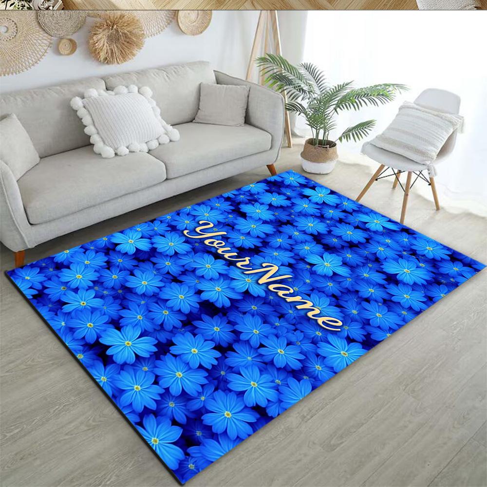Rose Personalized Text Area Rug Perfect for Decorate Room Outdoor Playrooms Hallway Anti-slip Rug Office Home Decor Birthday/Christmas Gift