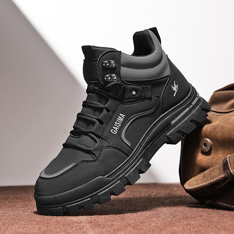 Nová pánská módní ležérní sportovní obuv s vysokým svrškem, studentské silné podrážky, pohodlné tenisky, chlapecká pánská klasická prodyšná basketbalová obuv