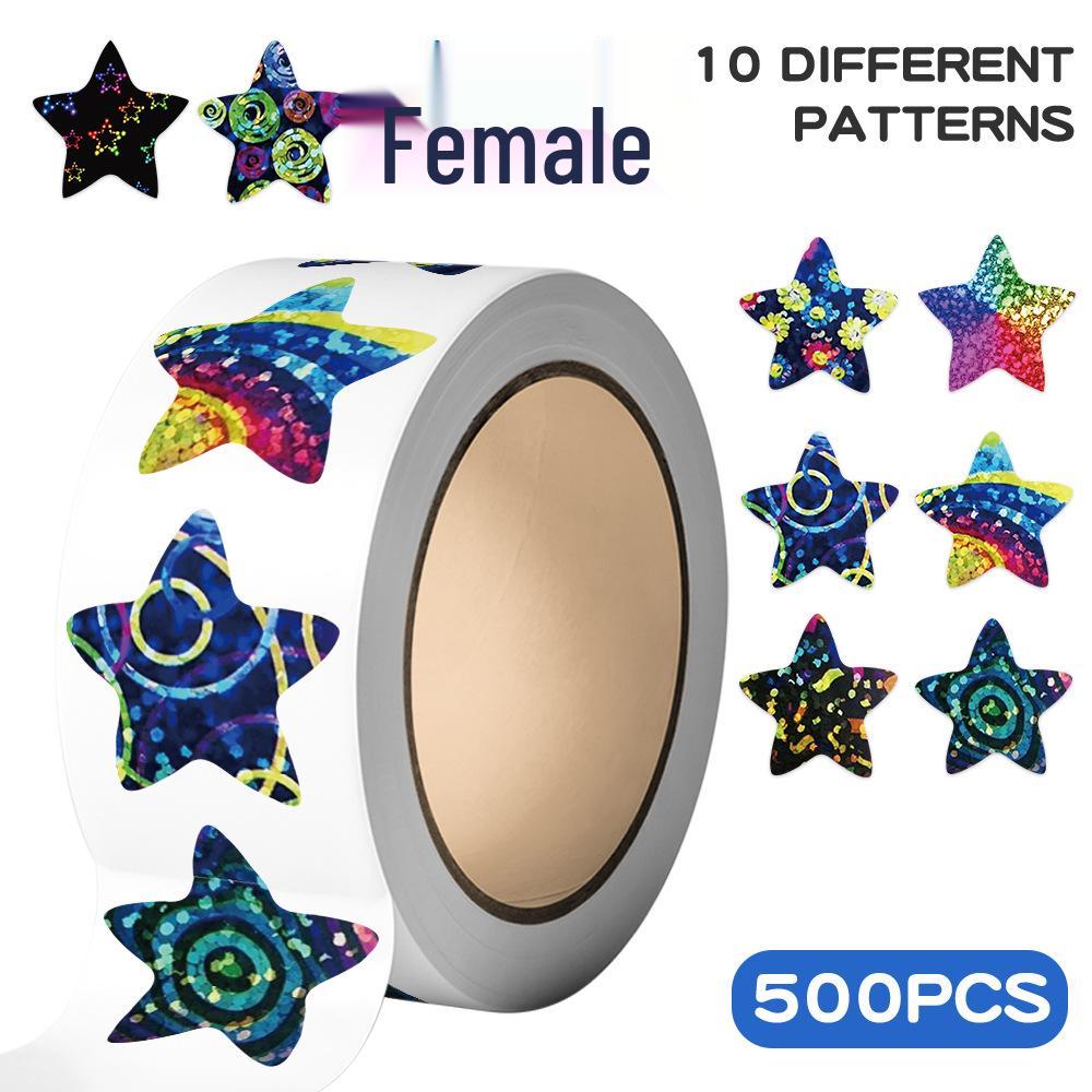 500 Shiny Star Stickers Roll for Journals, DIY Decoration, and Envelope Sealing