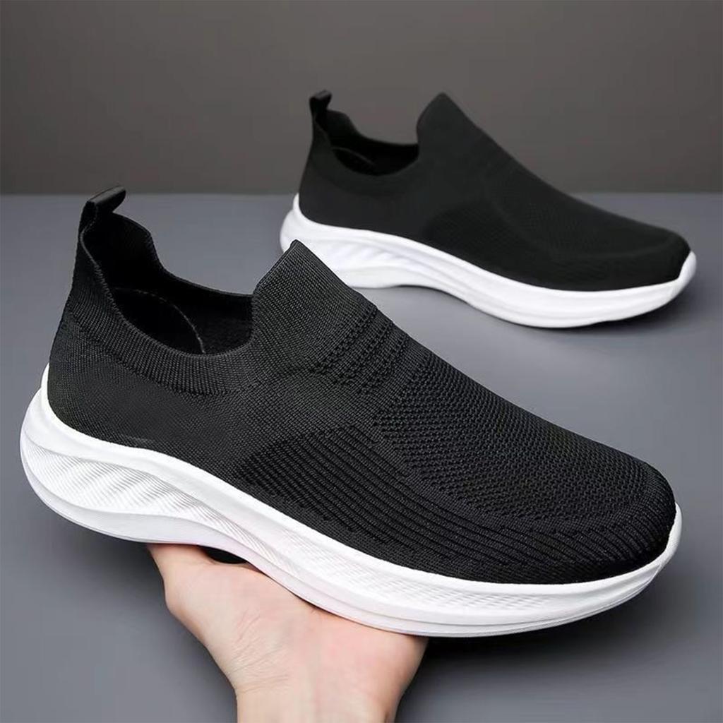 Men's Summer Outdoor Breathable Casual Shoes Slip On Lightweight Flexible Sole Athletic Sneakers for Walking Running and Daily Use