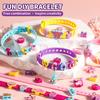 Kinder DIY Armband & Fußkettchen Set mit Perlen: Cartoon-Buchstaben-Schmuckspielzeug für Mädchen