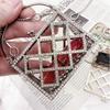 Mini Girl Bag With Water Dazzle Crystal Pattern For Daily Style