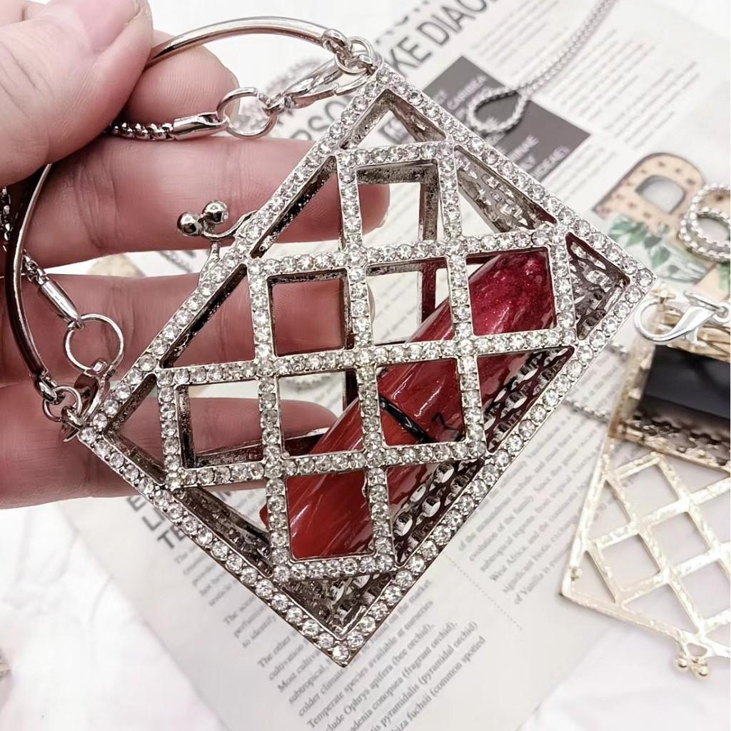 Mini Girl Bag With Water Dazzle Crystal Pattern For Daily Style