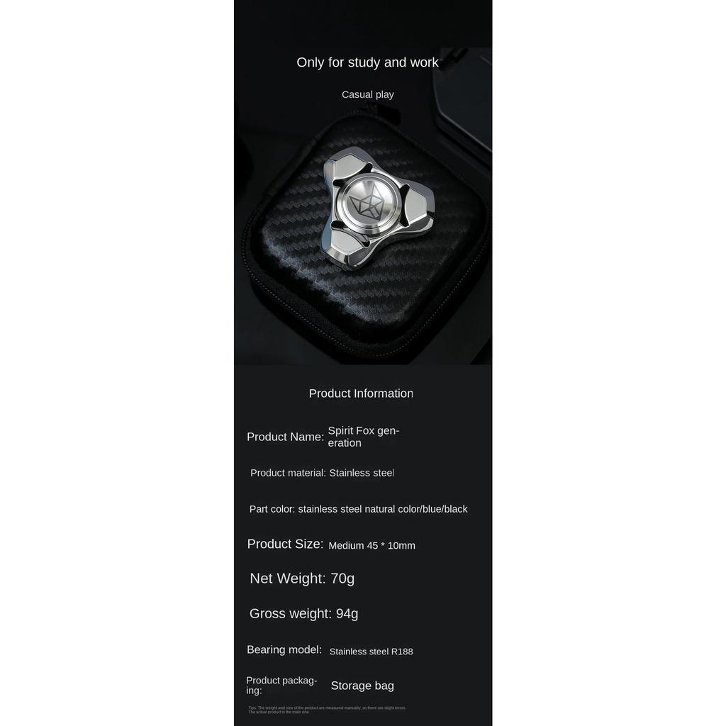 New Fingertip Gyro Metal Toys Precision Machinery Venting Stress Relief Anti-anxiety Kids Adults Gear Fidget Spinner FOX LEGEND