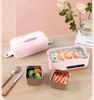 Double-Deck Portable Electric Heating Lunch Box, Self Heating, Steaming and Boarding, Heating Lunch Box for Office Workers