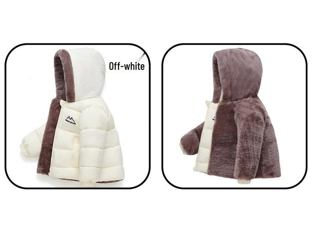 878 Kids' Double-Sided Fleece-Lined Cotton Winter Jacket - New Style for Boys and Girls