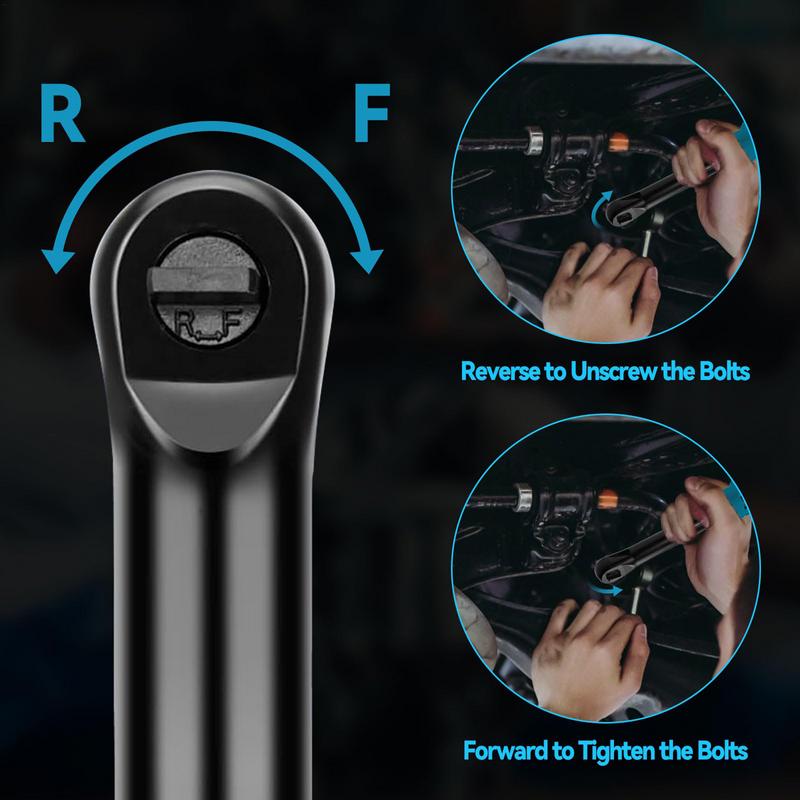 Electric Ratchet Wrench 21V Impact Wrench 3/8 Inch Power Tool With Drive Extension Bar For Mechanical Industrial Home No Battery