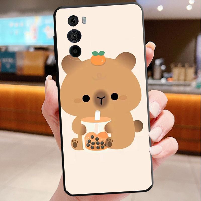 

Cute Capybara cartoon Funda Phone Case For Motorola Edge 50 40 Pro 60 50 40 30 Ultra Neo Fusion Moto G Play G Stylus G Power G Moto Edge 40
