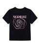 Nigaennikol Big Rose Sleeve Top_Black Pink