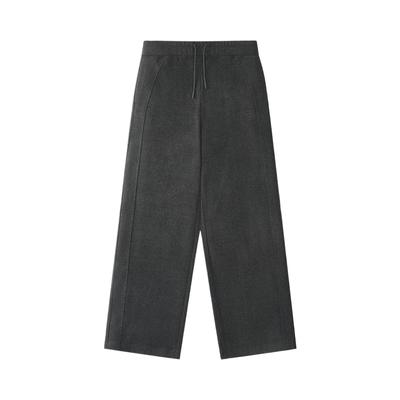 Trendy Ensfarvede Strikkede Sportsbukser Dame underdele T11W615606A-MG