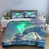 Polar Bears and Aurora. Bedding Sets Duvet Cover Sets Duvet Covers Pillowcases(1 * Duvet Cover 2 * Pillowcases Without Duvet Insert)