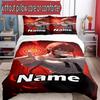 3pcs Duvet Cover Set (1*Duvet Cover + 2*Pillowcase, Without Core), Custom Name Makima Chainsaw Man Pattern Bedding Set, Home Bedroom Decor Gift
