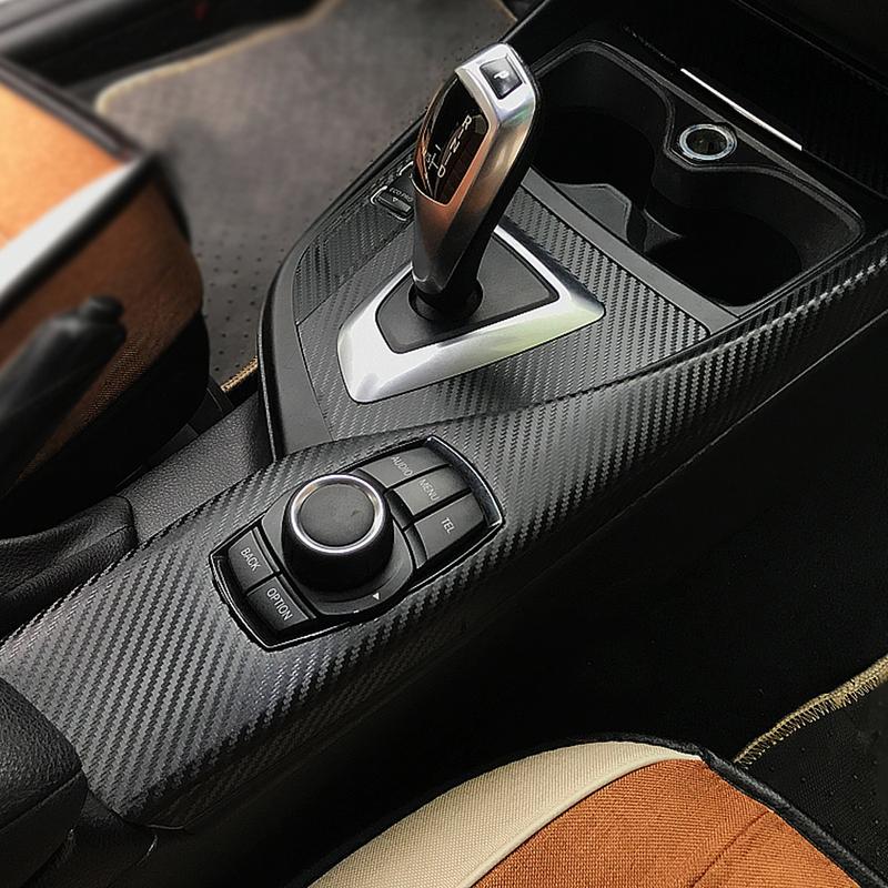 For BMW 1 Series F20 2012-2016 Interior Central Control Panel Door Handle 5D Carbon Fiber Stickers Decals Car Styling Accessorie