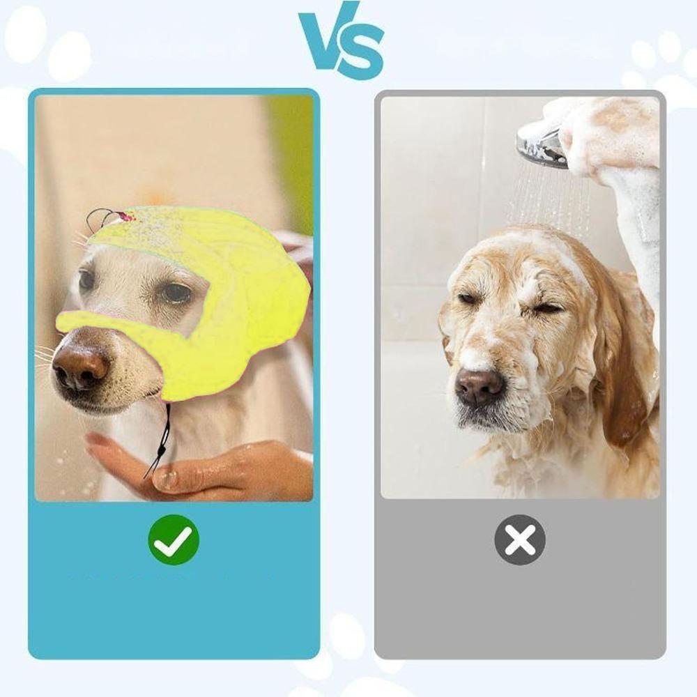 Soft Elastic Pet Bath Cap Foldable Waterproof Ear Cover Pet Ear Protection Cap  Pet Salon Bath