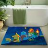 Pokemon Gengar Purple Flame Print Non-Slip Doormat, Absorbent Floor Mat for Home Decor