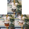 Plush Bunny Keychain With Cartoon Glasses For Bag Decor And Gifts