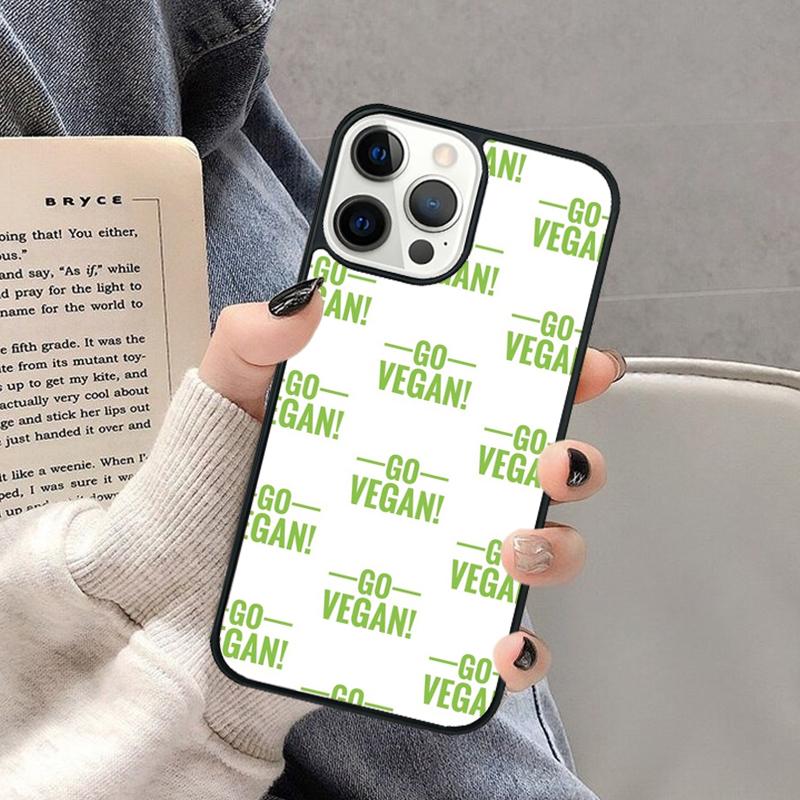 Vegetarian Quotes VEGAN FOOD ANIMAL LOVE VEGGIE Phone Case for iPhone 17 Air 16 16e 15 Plus for Apple 13 11 12 14 Pro Max