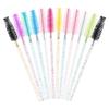 50-Pack Disposable Eyelash & Eyebrow Brushes with Crystal Rods