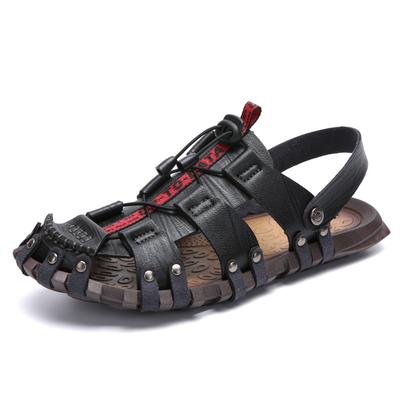 Sommer Herren Freizeitsandalen Baotou Hausschuhe Strandschuhe Weichsohlige Herrenschuhe Outdoor Mode 47 Übergröße Rutschfeste Gummisohle