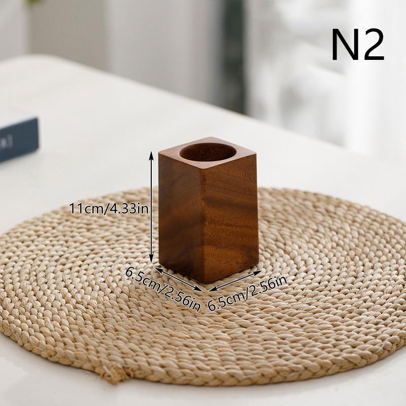 Black Walnut Pen Holder Polishing Design Desktop Storage Supplies Wooden Desk Accessories Pen Storage Box Walnut Pen Holder 2