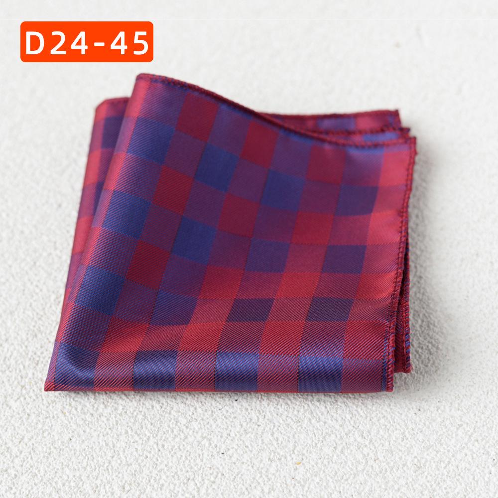 Striped Polyester Silk Pocket Square for Wedding or Business