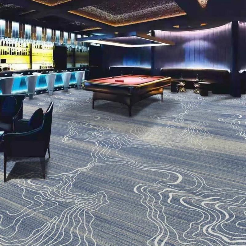 Luxury Printed Carpet for Hotel Billiard, Game, and Recreation Rooms – Wall-to-Wall Hallway and Private Room Flooring