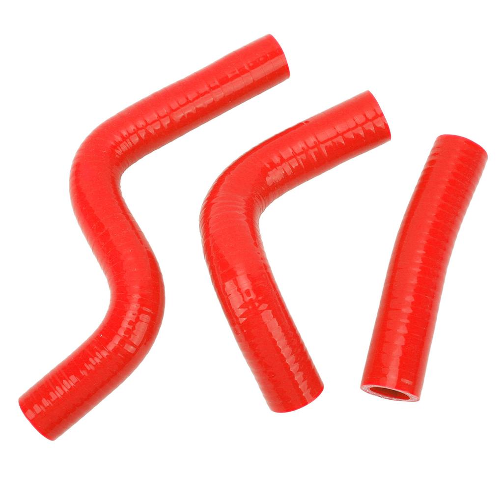 3PCS Silicone Radiator Coolant Hose Pipe Kit Stable Connection Leak Proof Heat Resistant Fit For KX80 KX85 KX100 Red