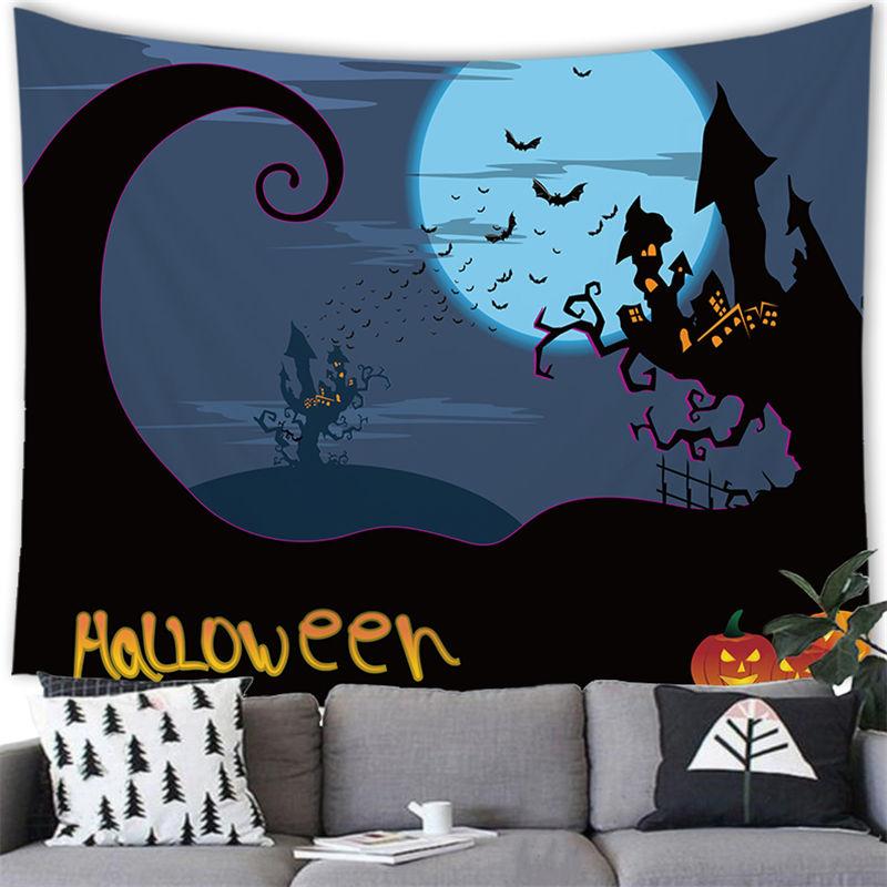 Kunst Halloween Elemente Wandteppich Wandbehang Heimdeko Wandteppich Zimmer Wohnheimzimmer Wanddeko Hintergrundtuch