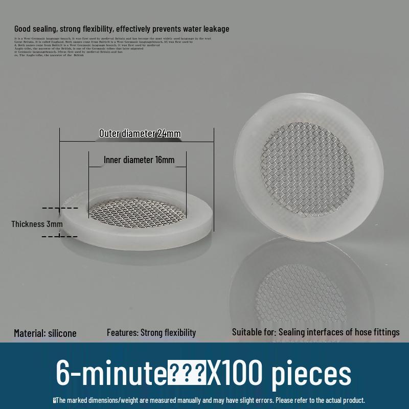 4-Minute Water Heater Seal: Silicone and Rubber Gaskets for Shower, 6-Point Inlet Pipe, 1-Inch Water Meter