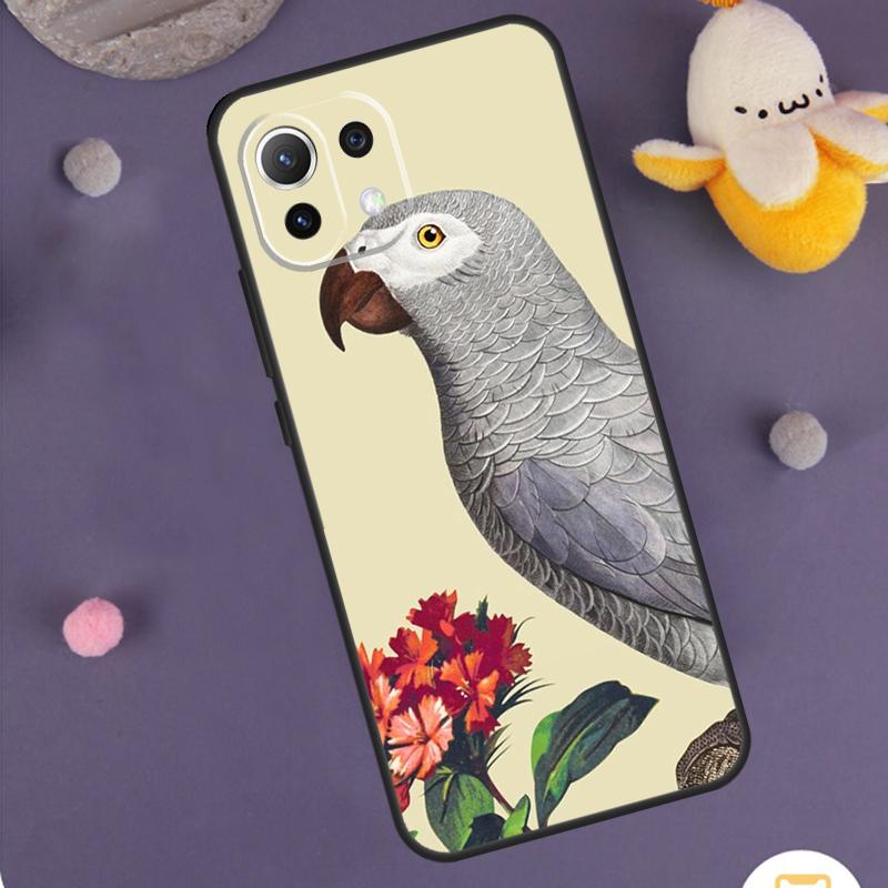 African Grey Parrot Case For Xiaomi 15 14 Ultra 13T 14T 15T 17 Pro Max POCO F8 Ultra X5 X6 X7 F5 F6 F7 Pro Cover