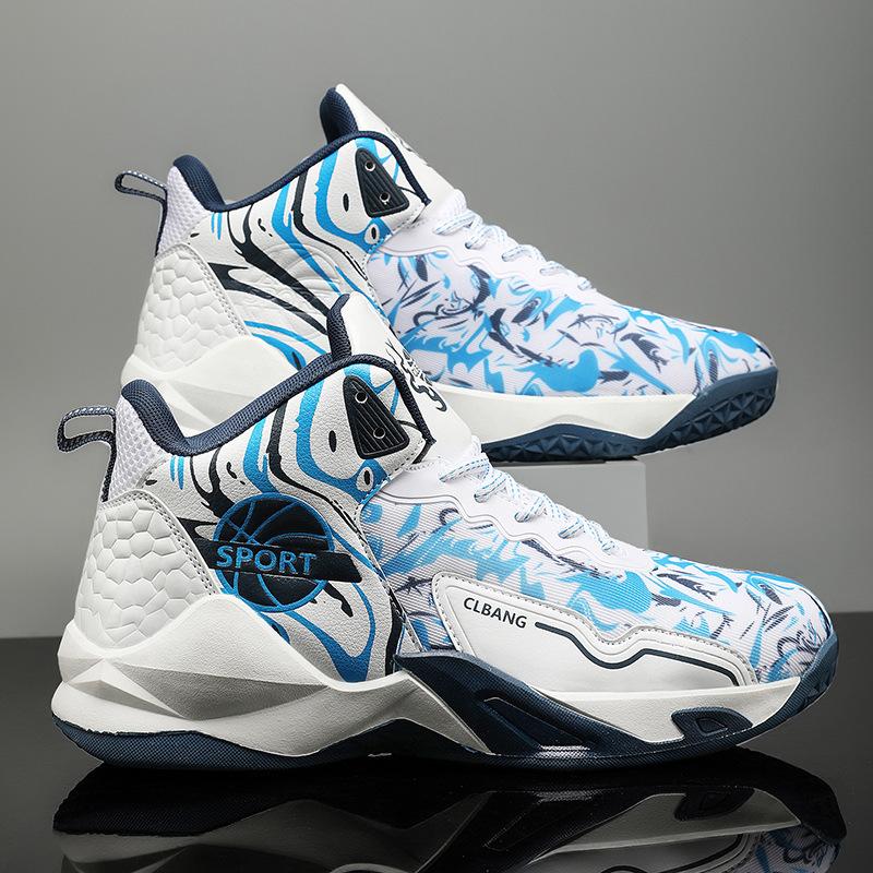 Kobe basketball shoes men's high-top older children's youth sneakers non-slip and breathable primary school children's men's air cushion sneakers