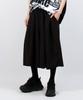 Deumakeu M Real Wide Two Tuck Stripe Bumuda Pants - Black