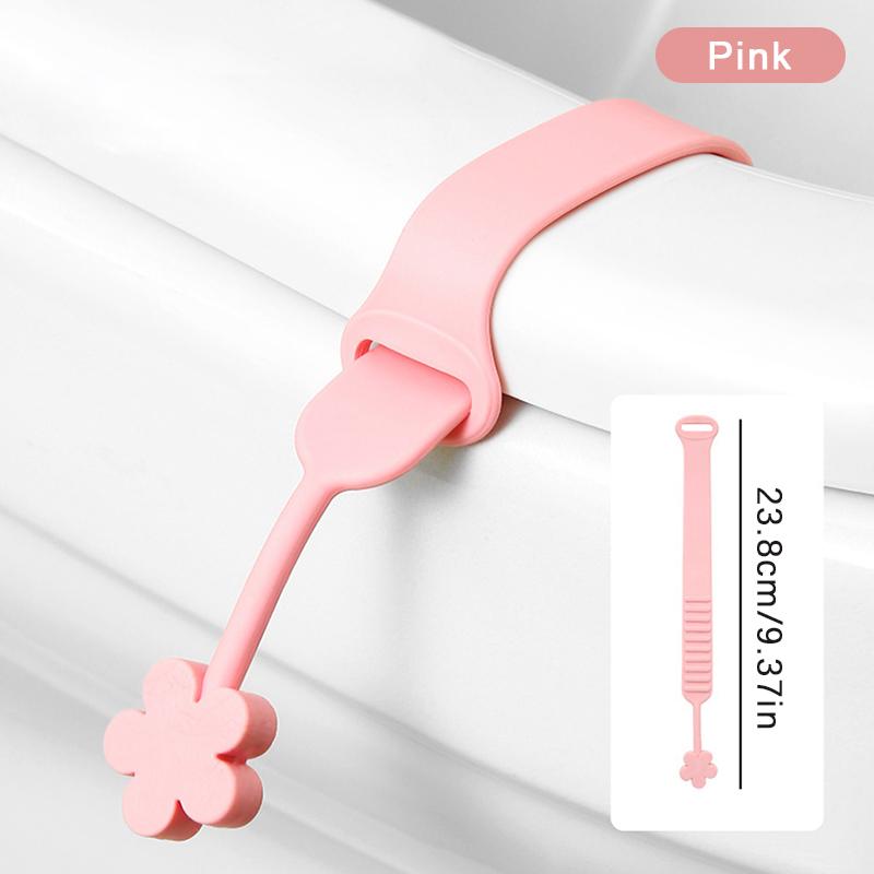 

Подъемник сиденья унитаза с цветочным дизайном, силиконовый подъемник крышки унитаза с цветочным дизайном, многоуровневая регулировка, защита от грязи, легкость розовый